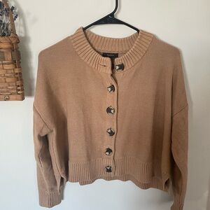 Quince Women's organic cotton Camel Cardigan